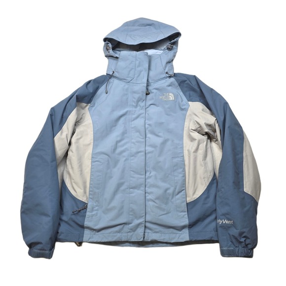 The North Face 3 in 1 Jacket Womens Small Blue HyVent Fleece Inner Hooded Y2K - Picture 1 of 16